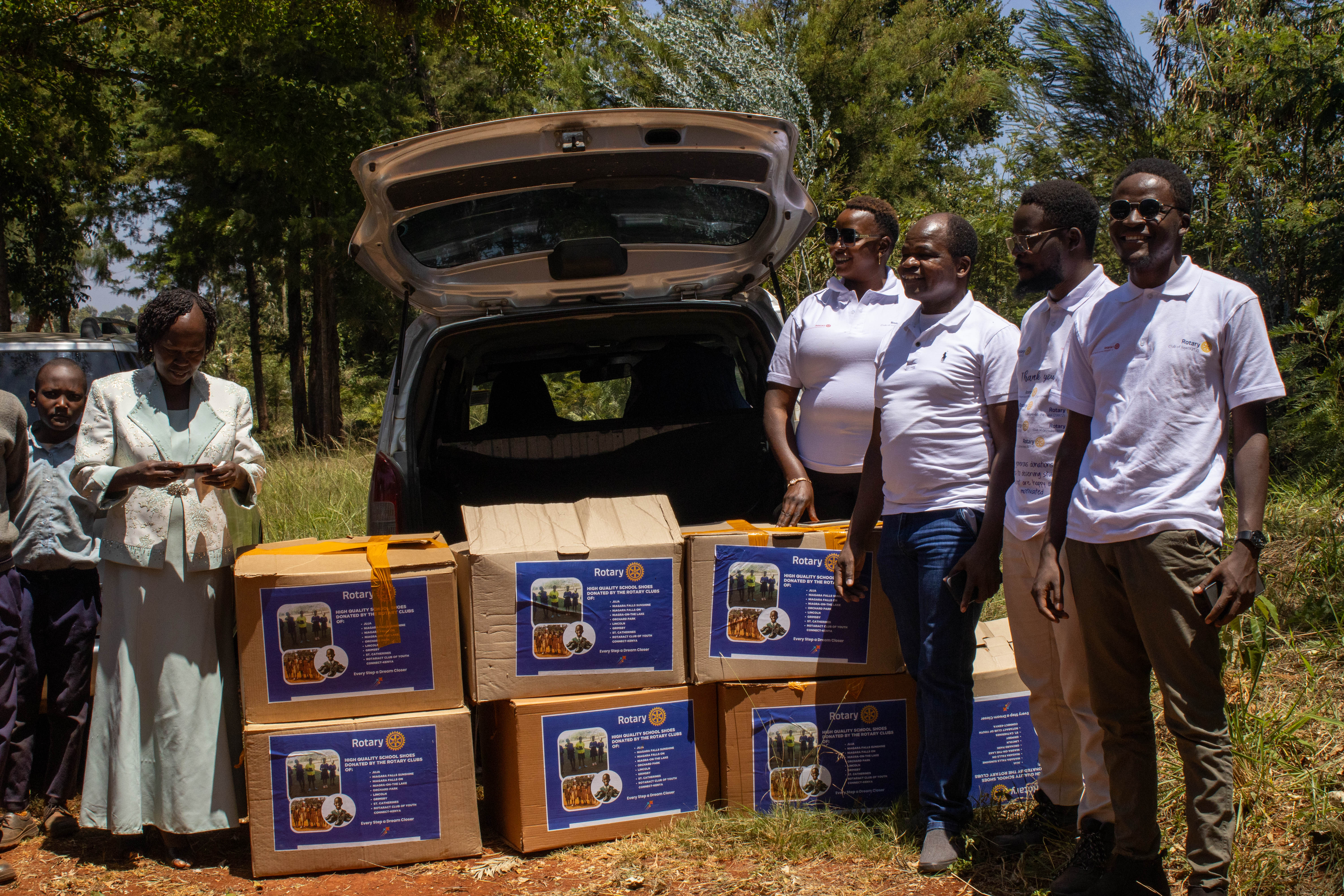 Rotary Club of Juja members serving in the community