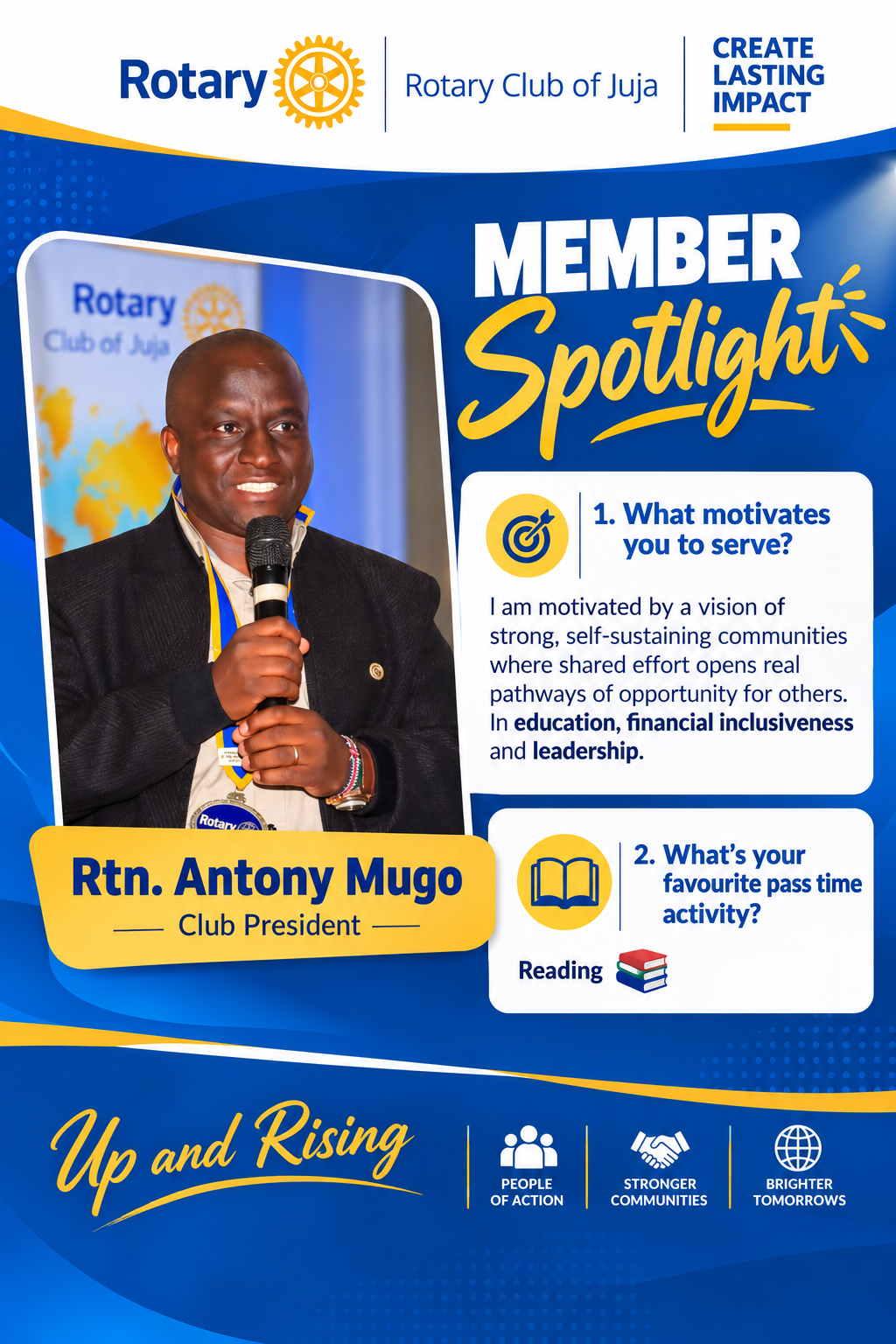 Rotary Club of Juja President spotlight